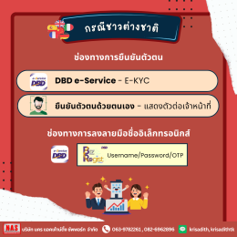 การยืนยันตัวตนเพื่อใช้งานระบบจดทะเบียนนิติบุคคลดิจิทัล