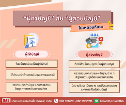 "ผู้ทำบัญชี" และ "ผู้สอบบัญชี" แตกต่างกันอย่างไร?