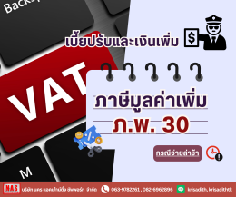 เบี้ยปรับและเงินเพิ่ม กรณียื่นแบบ ภ.พ.30 ล่าช้า