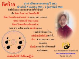 ทิศร้ายประจำเดือนมกราคม ปี 2562