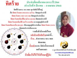 ทิศร้ายประจำเดือนมีนาคม 2564