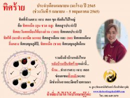 ทิศร้ายประจำเดือนเมษายน 2565