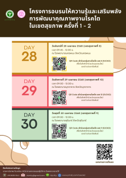 โครงการอบรมให้ความรู้และเสริมพลังการพัฒนาคุณภาพงานโรคไตในเขตสุขภาพ 8 - 10