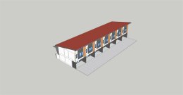งานเขียนแบบบ้านแถวขนาด 5.5x9 ม.ปลูกสร้างติดกันจำนวน 7ห้อง