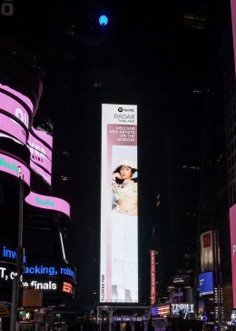 「Flower.far(フラワー.ファー)」を最大限に!!! 「Spotify RADAR Global」キャンペーンでニューヨーク・タイムズスクエアのビルボードに掲載されました