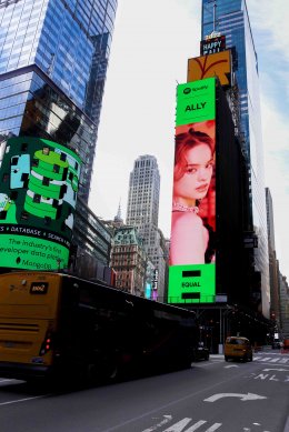 "ALLY" won the big billboard Heart of Times Square, New York