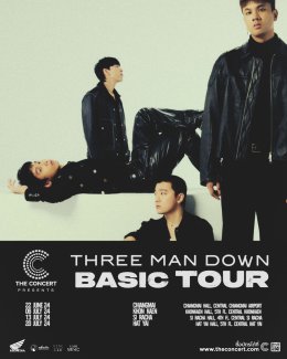 Pin 4 parts! Three Man Down BASIC TOUR They will come to your place. Wherever you go, go there!