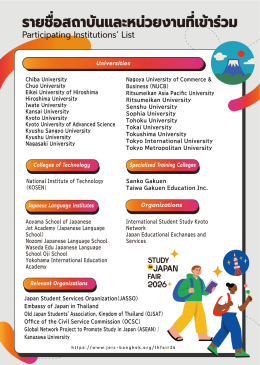 Participating Institutions' List