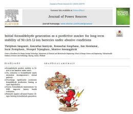 บทสรุปผู้บริหาร (Executive Summary) บทความเรื่อง Initial formaldehyde generation as a predictive marker for long-term stability of Ni-rich Li-ion batteries under abusive conditions "การเกิดฟอร์มาลดีไฮด์เริ่มต้นเป็นตัวชี้วัดการเสถียรภาพระยะยาวของแบตเต