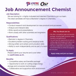 CEST is seeking a talented chemist to join our dynamic team!