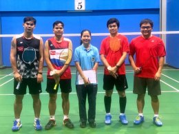 Runner up Badminton men double Amata sport friendship 2020 