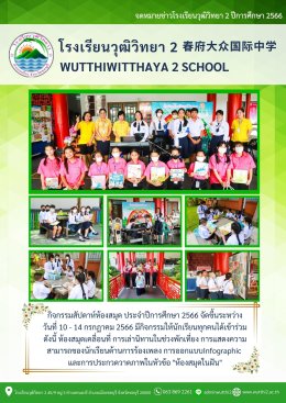 กิจกรรมสัปดาห์ห้องสมุดโรงเรียนวุฒิวิทยา2  ปีการศึกษา 2566