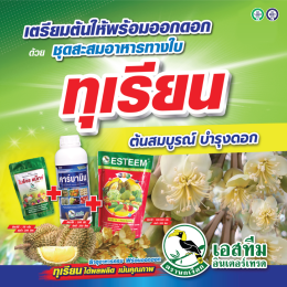 ชุดสะสมอาหาร เตรียมพร้อมการออกดอก ไมโครแม็กซ์+คาร์บามิน+ปุ๋ยเอสทีม (แดง)