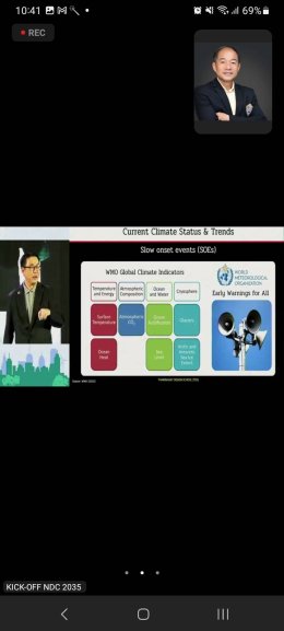 วันอังคารที่ 21 พฤษภาคม 2567 เวลา 8.30 น. นายจิตรกร เผด็จศึก ร่วมการประชุม Kick-off การจัดทำเป้าหมายการมีส่วนร่วมที่ประเทศกำหนด ฉบับที่ 2 (NDC 2035) ผ่านสื่ออิเล็กทรอนิกส์ (Zoom Meeting)