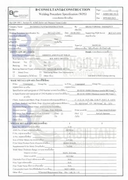 Welding Procedure Specification (WPS)