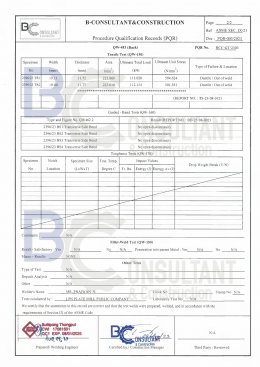 Welding Procedure Specification (WPS)