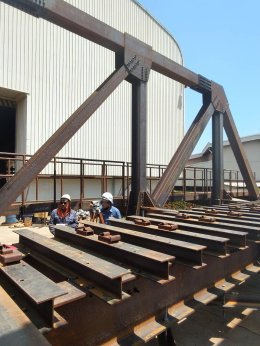 Fabrication and Pre-assembly Through Truss Bridge (TT) span 35m Wt. 95,000 kgs.