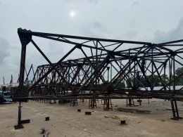 Pre assembly prototype High Voltage Electric Towers DEMCO Lopburi