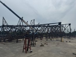 Pre assembly prototype High Voltage Electric Towers DEMCO Lopburi