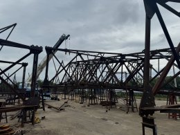 Pre assembly prototype High Voltage Electric Towers DEMCO Lopburi