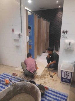 Bathroom Tile Replacement Project at Central Pattana, Hatyai