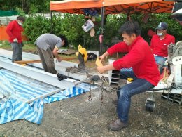 งานต่อเติมห้องโครงสร้างเหล็ก
