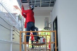 งานก่อสร้างบ้านเดี่ยวชั้นเดียว