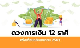 ดวงการเงิน 12 ราศีครึ่งเดือนหลังเมษายน 2563