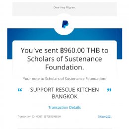 1 BANGKOK PARADISE T-SHIRTS = 12 MEALS FOR THOSE IN NEED 