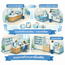 ระบบการทำงานภายในคลินิก
