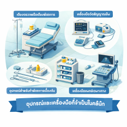 อุปกรณ์และเครื่องมือที่จำเป็นในคลินิก
