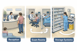 จัดสรรโซนต้อนรับคลินิก