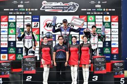 มันส์ระดับโลก! แสตมป์ แซงโค้งสุดท้ายเฉือน มิกซ์ สุดเดือด โอม-ภวัต พระเอกดังคว้าโพเดียมแรกในชีวิต