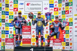 "โฮมเรซประวัติศาสตร์! นักบิดไทยเหมาแชมป์ทุกรุ่น 'ชิพ-มิกซ์-ไอเดีย-เติ้ล'  ยืนโพเดี้ยมที่ 1 ปิดฉาก เอเชีย โร้ด เรซซิ่ง 2025 อย่างยิ่งใหญ่