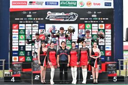 มันส์ระดับโลก! แสตมป์ แซงโค้งสุดท้ายเฉือน มิกซ์ สุดเดือด โอม-ภวัต พระเอกดังคว้าโพเดียมแรกในชีวิต