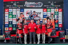 มันส์ระดับโลก! แสตมป์ แซงโค้งสุดท้ายเฉือน มิกซ์ สุดเดือด โอม-ภวัต พระเอกดังคว้าโพเดียมแรกในชีวิต