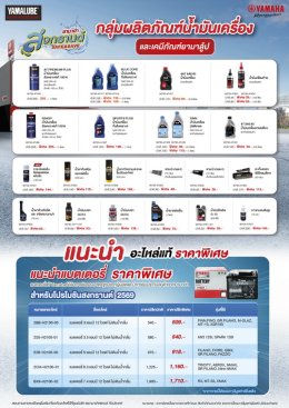 ยามาฮ่าจัดแคมเปญ ยามาฮ่า สงกรานต์ Safe and Save 2569 มอบเป็นของขวัญให้ลูกค้ายามาฮ่าช่วงเทศกาลปีใหม่ไทย 