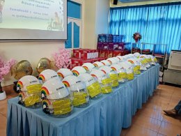 กรมป้องกันและบรรเทาสาธารณภัย (ปภ.) ส่งต่อความห่วยใยจาก ไทยยามาฮ่า มอบหมวกนิรภัยขนาดเล็กให้กับเด็กและเยาวชนเมืองพัทยา จำนวน 100 ใบ