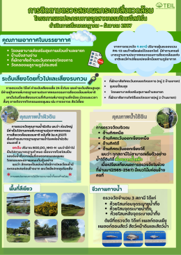เขตประกอบการ ประชาสัมพันธ์ผลการติดตามตรวจสอบคุณภาพสิ่งแวดล้อมและ  ประชาสัมพันธ์ด้านความปลอดภัยและสิ่งแวดล้อม 