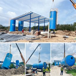 ถังเก็บน้ำไฟเบอร์กลาสแนวตั้ง 30000 ลิตร