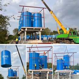 ถังเก็บน้ำไฟเบอร์กลาสแนวตั้ง  20000 ลิตร