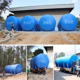 ถังเก็บน้ำไฟเบอร์กลาสแนวนอน 30000ลิตร