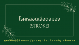 โรคหลอดเลือดสมอง (Stroke) บำบัดได้ด้วยเวชศาสตร์ฟื้นฟู+กายภาพ