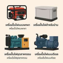 ประเภทของเครื่องปั่นไฟ