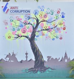 มูลนิธิต่อต้านการทุจริต ร่วมกับ จังหวัดสุพรรณบุรี จัดกิจกรรมแต้มสีเติมฝันต่อต้านทุจริต The Arts Landmarks in Thailand