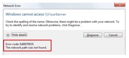 แก้ปัญหาเข้าแชร์ Network ไม่ได้ (Error 0x80070035)