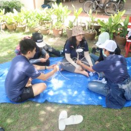Making fish house and collect the garbage at Bangsean, Chonburi 