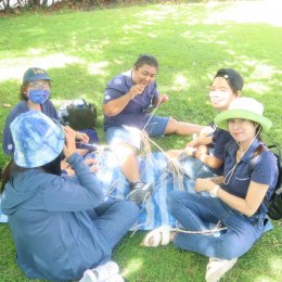 Making fish house and collect the garbage at Bangsean, Chonburi 