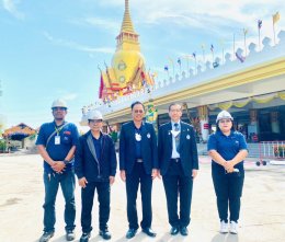 ร่วมตรวจสอบระบบไฟฟ้าตามโครงการ "สภาอุตสาหกรรมจังหวัดฉะเชิงเทรา ร่วมใจ พิทักษ์ความปลอดภัยในศาสนสถาน" (วัดส่วนกลาง)