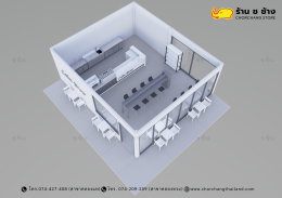 ร้านอาหาร & คาเฟ่ ขนาดพื้นที่ 8 x 8 เมตร